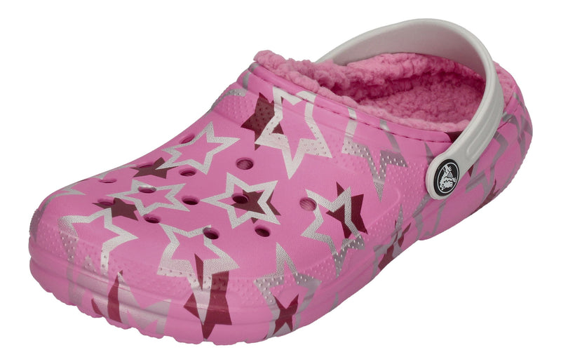 CROCS CLASSIC LINED DISCO DANCE PARTY CLOG KIDS taffy -0