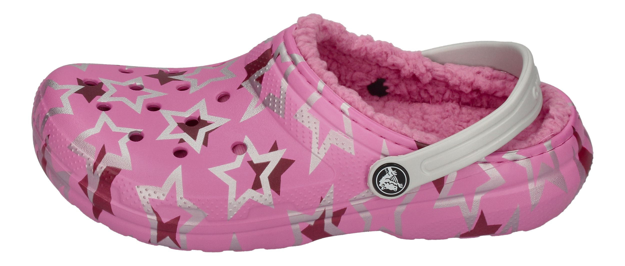 CROCS CLASSIC LINED DISCO DANCE PARTY CLOG KIDS taffy -1