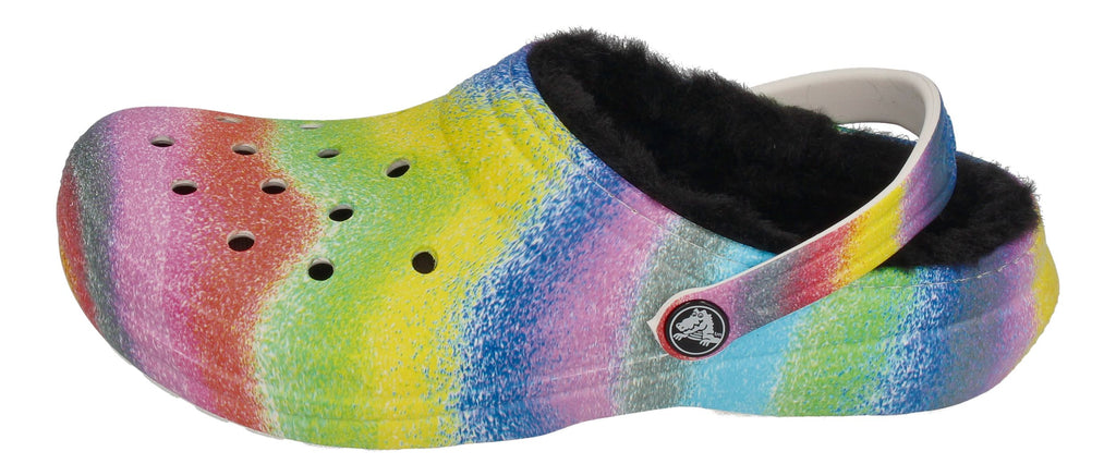 CROCS Teenager CLASSIC LINED SPRAY DYE CLOG KIDS white-1