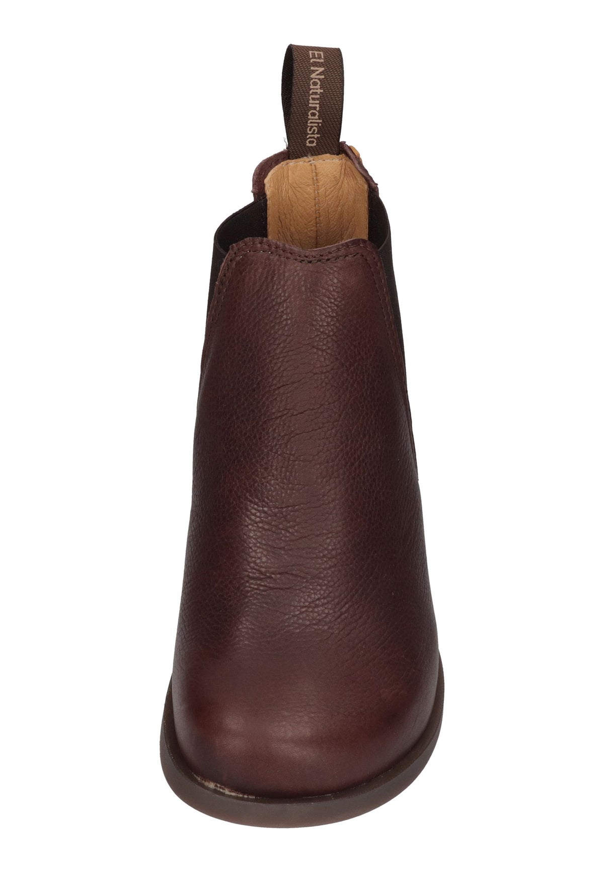 EL NATURALISTA Arenisca N5875 Chelsea-Boot in Brown, Leder mit braunem Stretcheinsatz und Zuglasche, von vorn