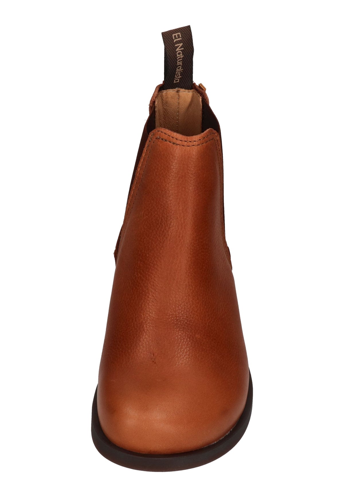 EL NATURALISTA Arenisca N5875 Chelsea-Boot in Cuero, cognacfarbenes Leder mit braunem Stretcheinsatz, von vorn