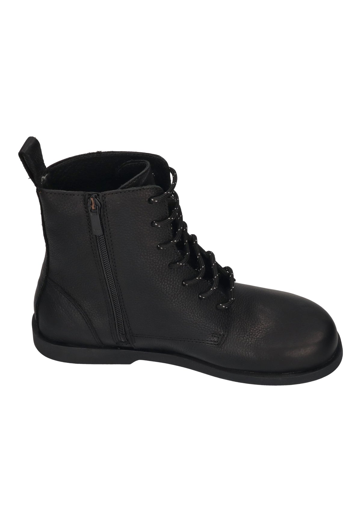 EL NATURALISTA Arenisca N5888 Schnürboot in Black, schwarzes Leder mit Schnürung und Reißverschluss, von der anderen Seite