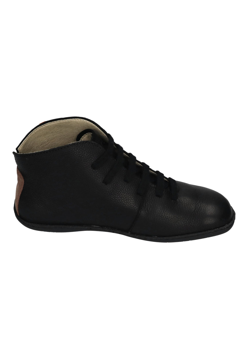EL NATURALISTA El Viajero Schnürschuh in Black, knöchelhohes Leder mit breiten Schnürsenkeln, von der anderen Seite