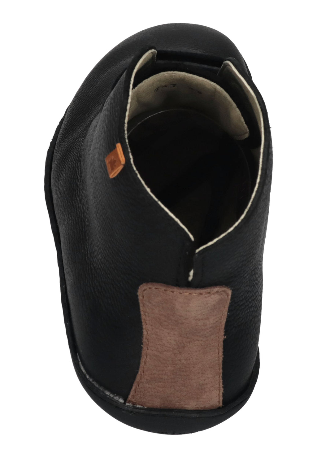 EL NATURALISTA El Viajero Schnürschuh in Black, knöchelhohes Leder mit breiten Schnürsenkeln, schräg von hinten