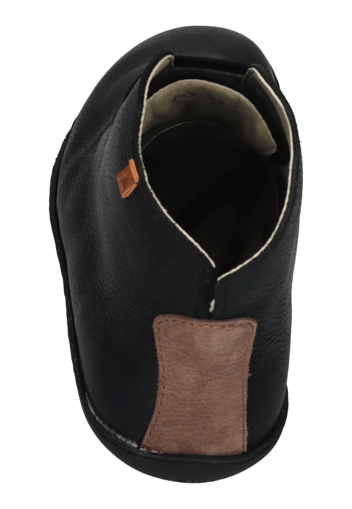 EL NATURALISTA El Viajero Schnürschuh in Black, knöchelhohes Leder mit breiten Schnürsenkeln, schräg von hinten
