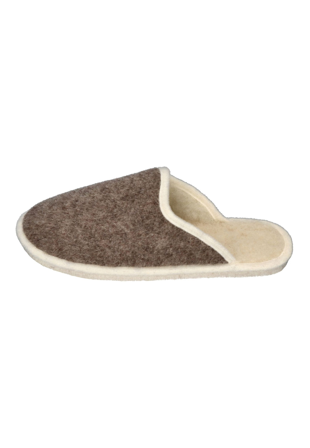 ESPADRIJ L'ORIGINALE Chausson Woman Pantoffel in Sable Nature, Filz mit cremefarbener Einfassung, Seitenansicht