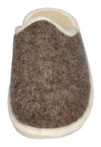 ESPADRIJ L'ORIGINALE Chausson Woman Pantoffel in Sable Nature, Filzkappe mit cremefarbenem Rand, von vorn