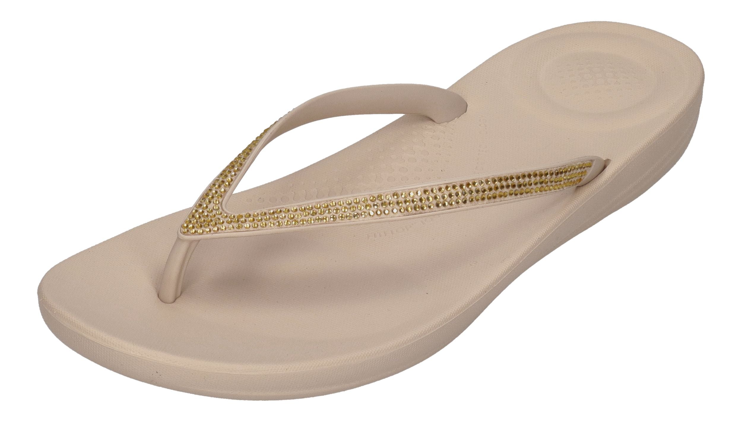 FITFLOP Zehentrenner IQUSHION SPARKLE R08 - stone beige