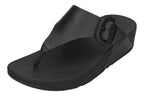 FITFLOP Zehentrenner LULU COVERED BUCKLE RAW EDGE black
