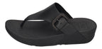 FITFLOP Zehentrenner LULU COVERED BUCKLE RAW EDGE black