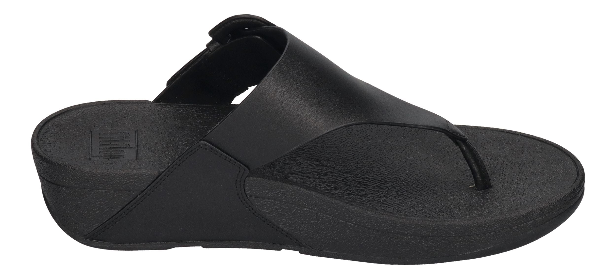 FITFLOP Zehentrenner LULU COVERED BUCKLE RAW EDGE black