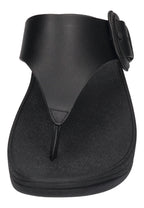 FITFLOP Zehentrenner LULU COVERED BUCKLE RAW EDGE black