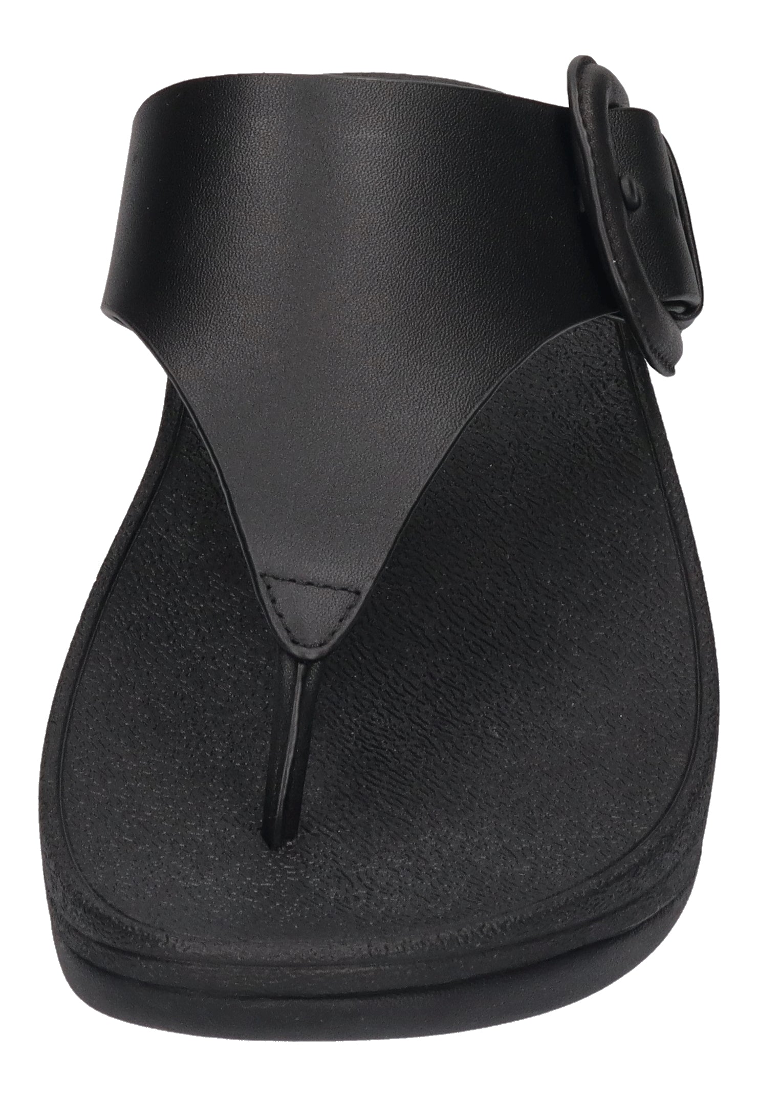 FITFLOP Zehentrenner LULU COVERED BUCKLE RAW EDGE black