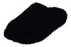 FITFLOP - iQUSHION D-LUXE PADDED TEDDY SLIPPER - all black