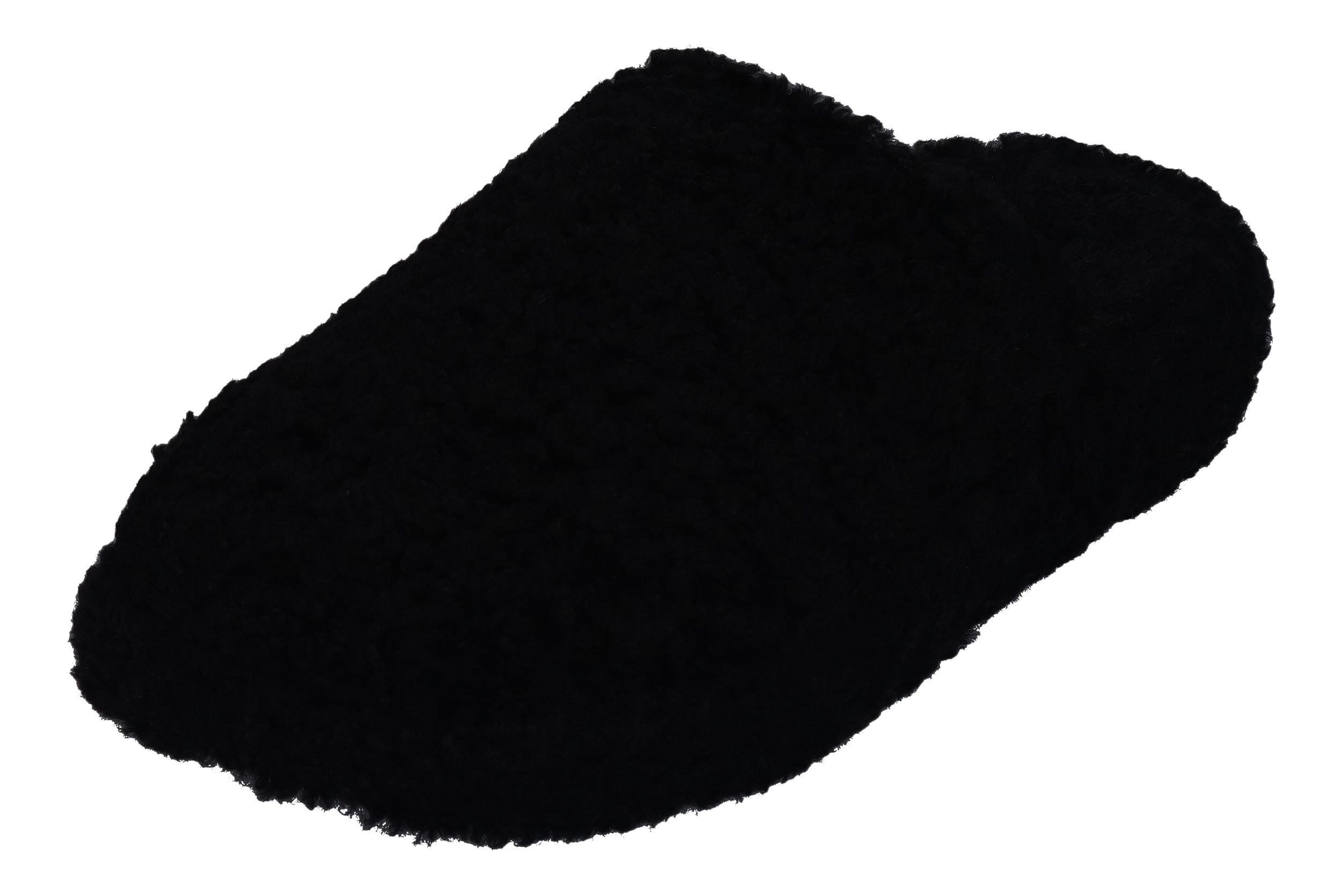 FITFLOP - iQUSHION D-LUXE PADDED TEDDY SLIPPER - all black