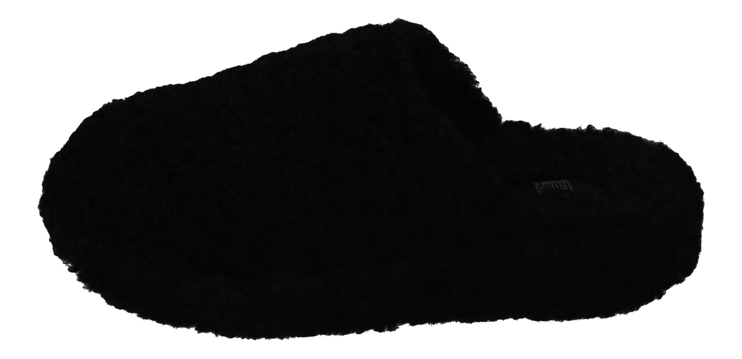 FITFLOP - iQUSHION D-LUXE PADDED TEDDY SLIPPER - all black
