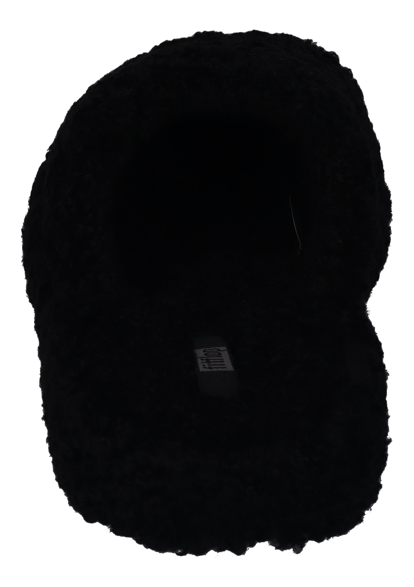 FITFLOP - iQUSHION D-LUXE PADDED TEDDY SLIPPER - all black