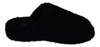 FITFLOP - iQUSHION D-LUXE PADDED TEDDY SLIPPER - all black