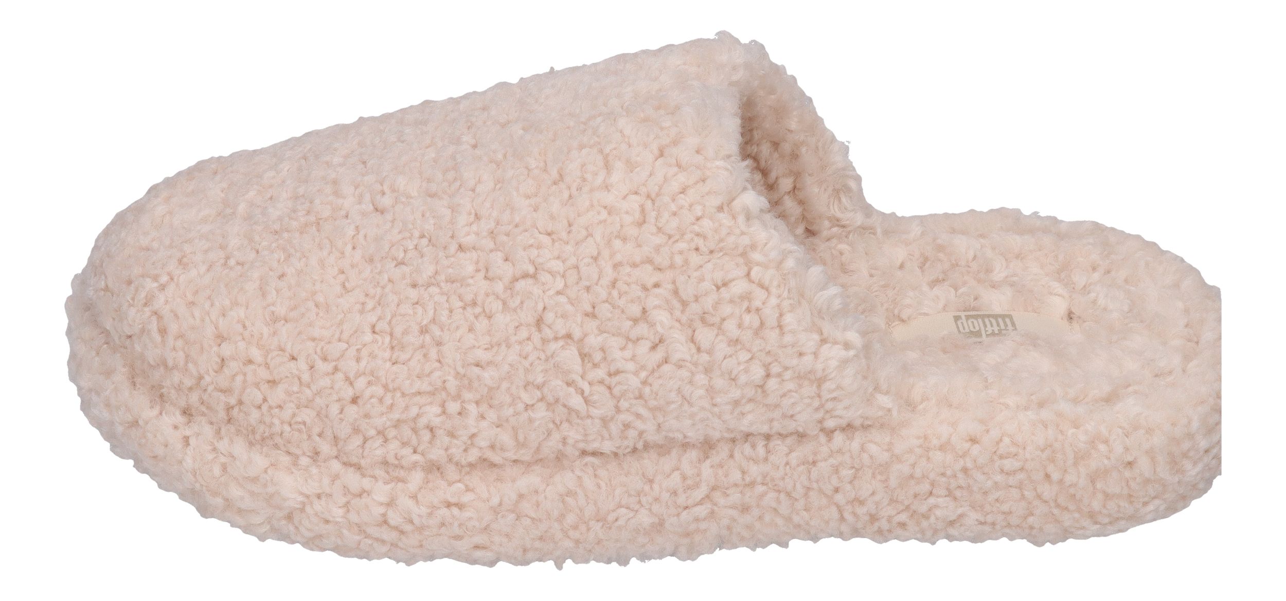 FITFLOP - iQUSHION D-LUXE PADDED TEDDY SLIPPER - milk ice