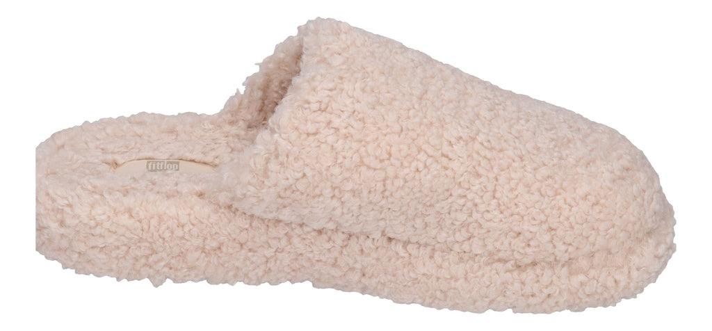 FITFLOP - iQUSHION D-LUXE PADDED TEDDY SLIPPER - milk ice