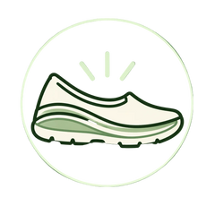 Icon zur Übersicht der unterschiedlichen FitFlop Sohlen- und Fußbettkonstruktionen für verschiedene Schuhmodelle.