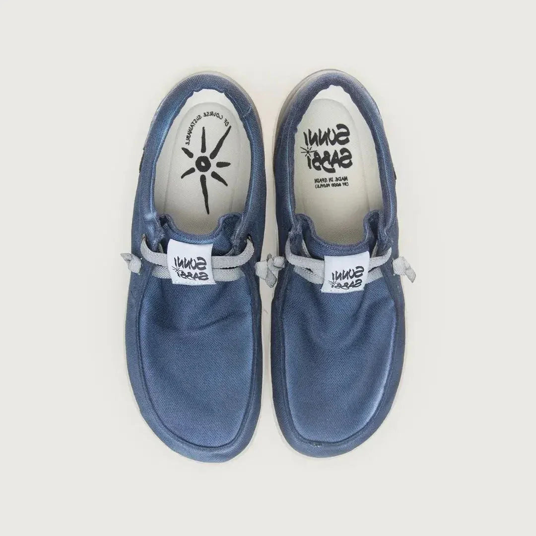 SUNNI SABBI Herren Barfußschuhe Halbschuhe KUNASH-002 blue