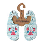SLIPSTOP Kinder Hausschuhe Badeschuhe Jimmy Krebs türkis