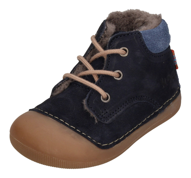 KOEL Barefoot Lauflernschuhe - AVA BIO NUBUK LAMBSWOOL blue-0