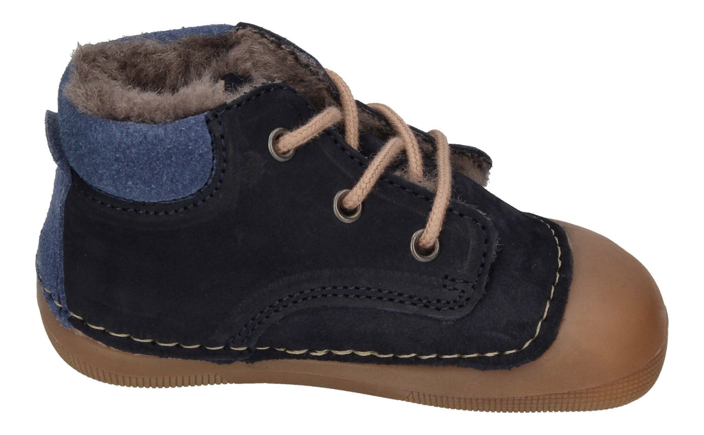 KOEL Barefoot Lauflernschuhe - AVA BIO NUBUK LAMBSWOOL blue-3