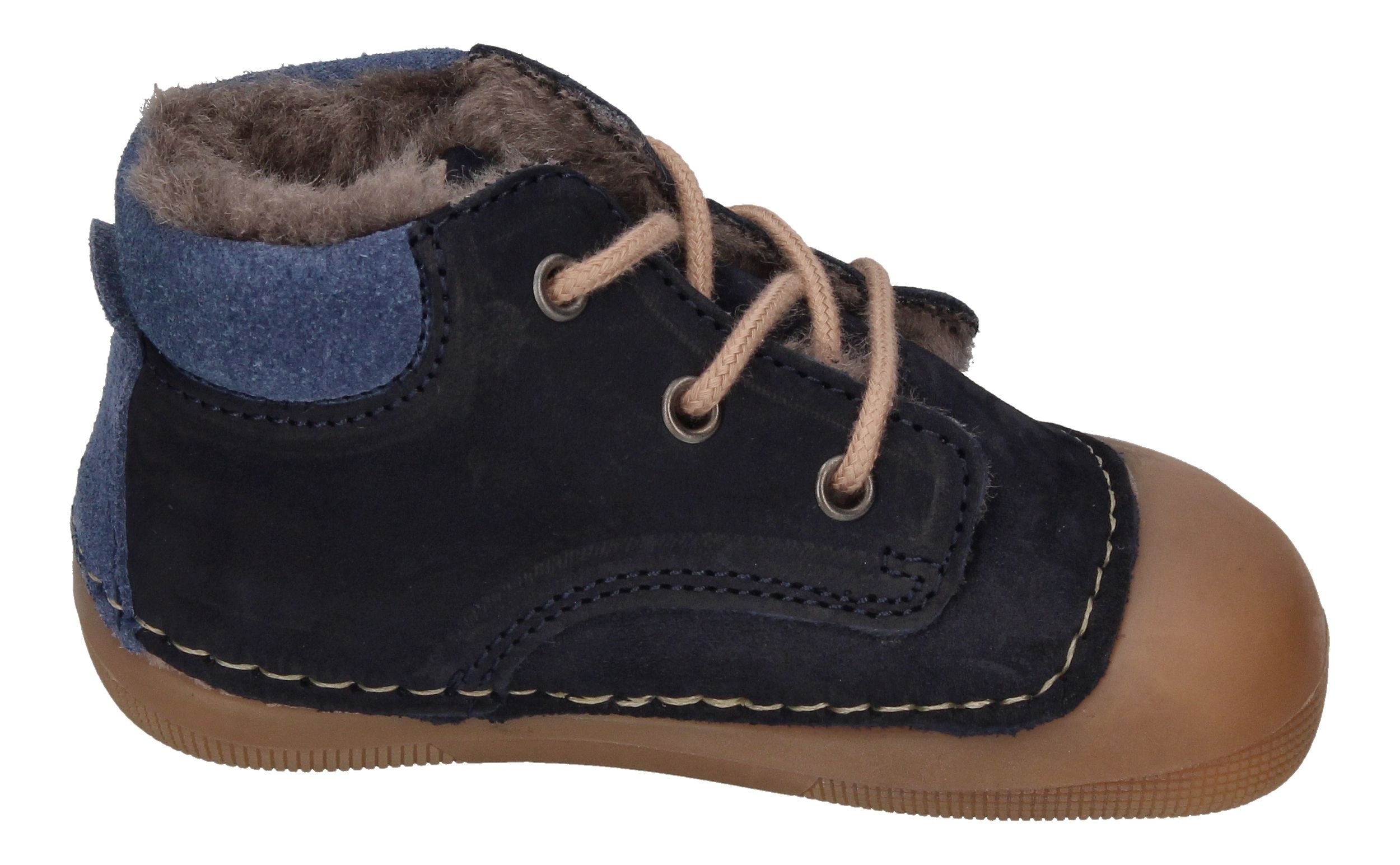 KOEL Barefoot Lauflernschuhe - AVA BIO NUBUK LAMBSWOOL blue-3