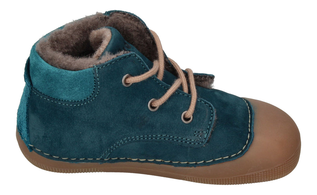 KOEL Barefoot Lauflernschuhe - AVA BIO NUBUK LAMBSWOOL turquoise-3