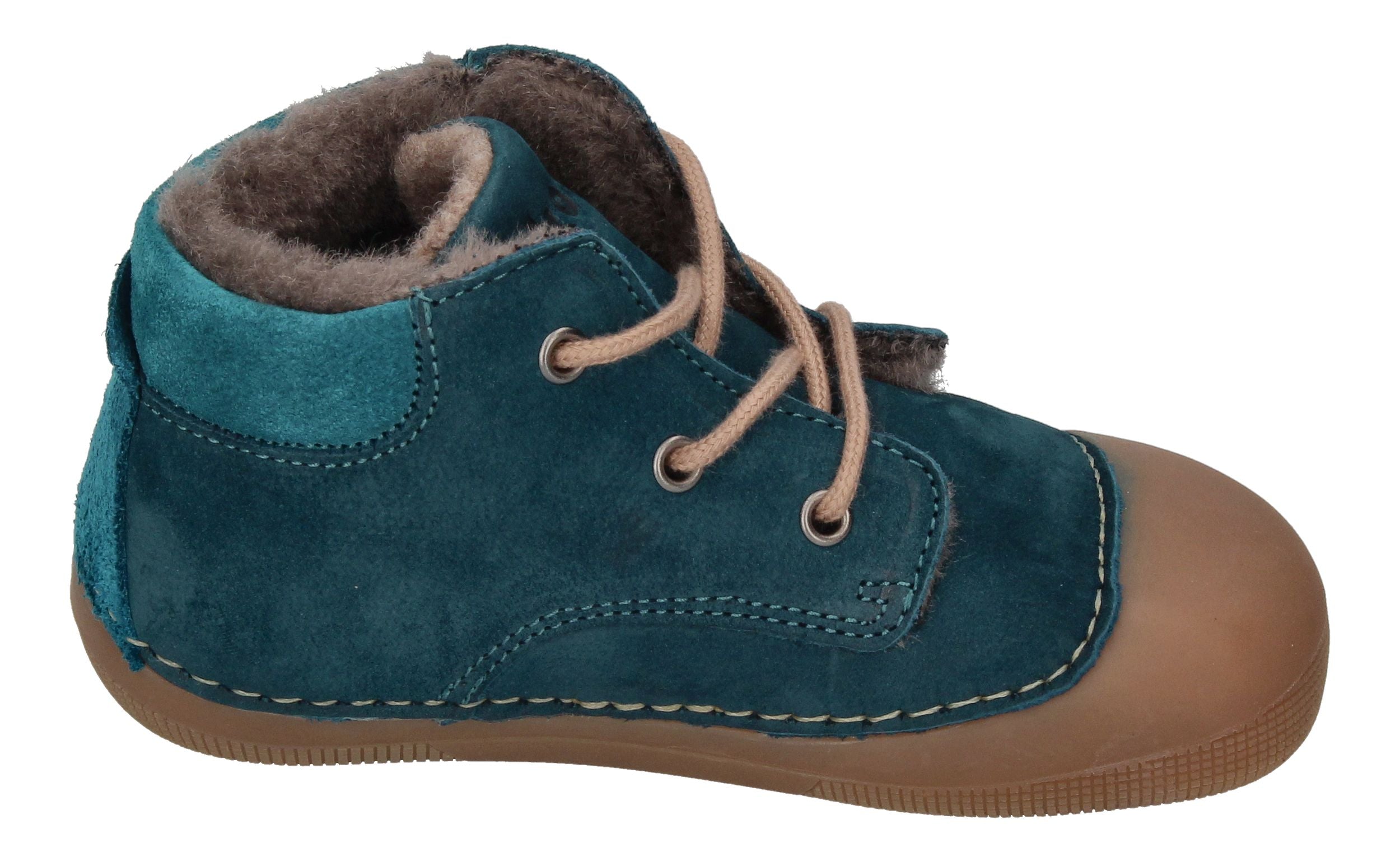KOEL Barefoot Lauflernschuhe - AVA BIO NUBUK LAMBSWOOL turquoise-3