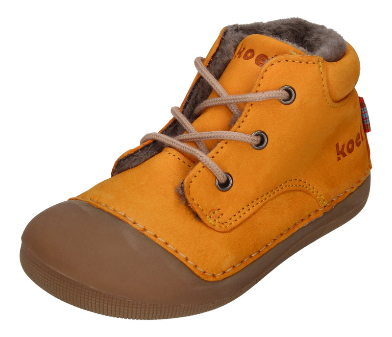 KOEL Barefoot Lauflernschuhe - AVA BIO NUBUK LAMBSWOOL saffron-0