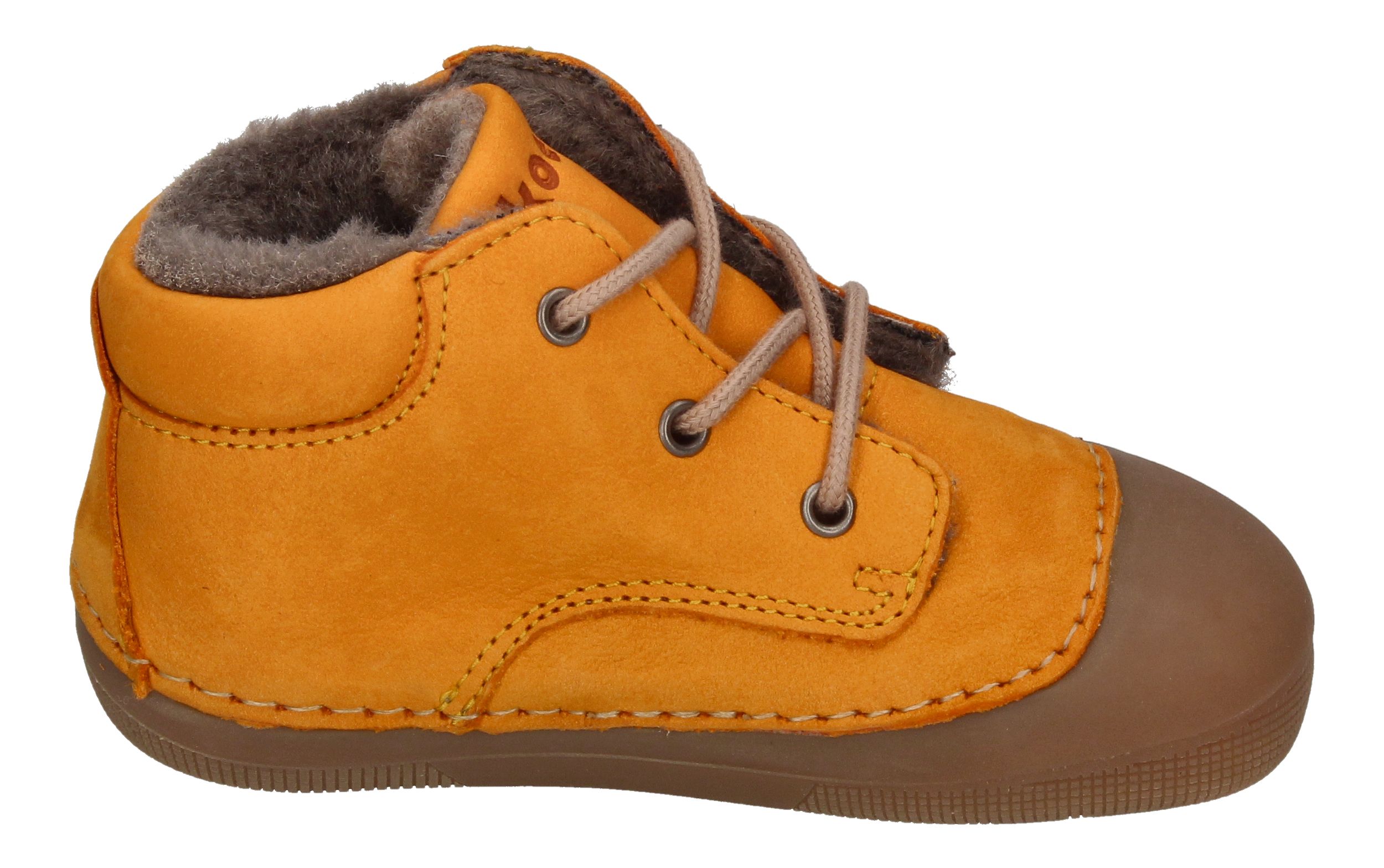KOEL Barefoot Lauflernschuhe - AVA BIO NUBUK LAMBSWOOL saffron-3