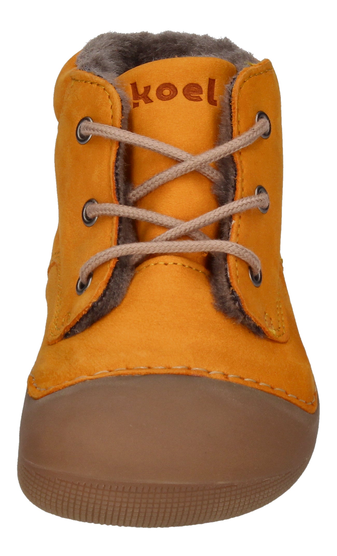 KOEL Barefoot Lauflernschuhe - AVA BIO NUBUK LAMBSWOOL saffron-2
