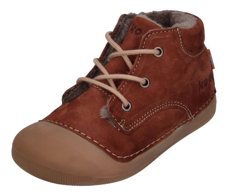 KOEL Barefoot Lauflernschuhe - AVA BIO NUBUK LAMBSWOOL chocolate-0