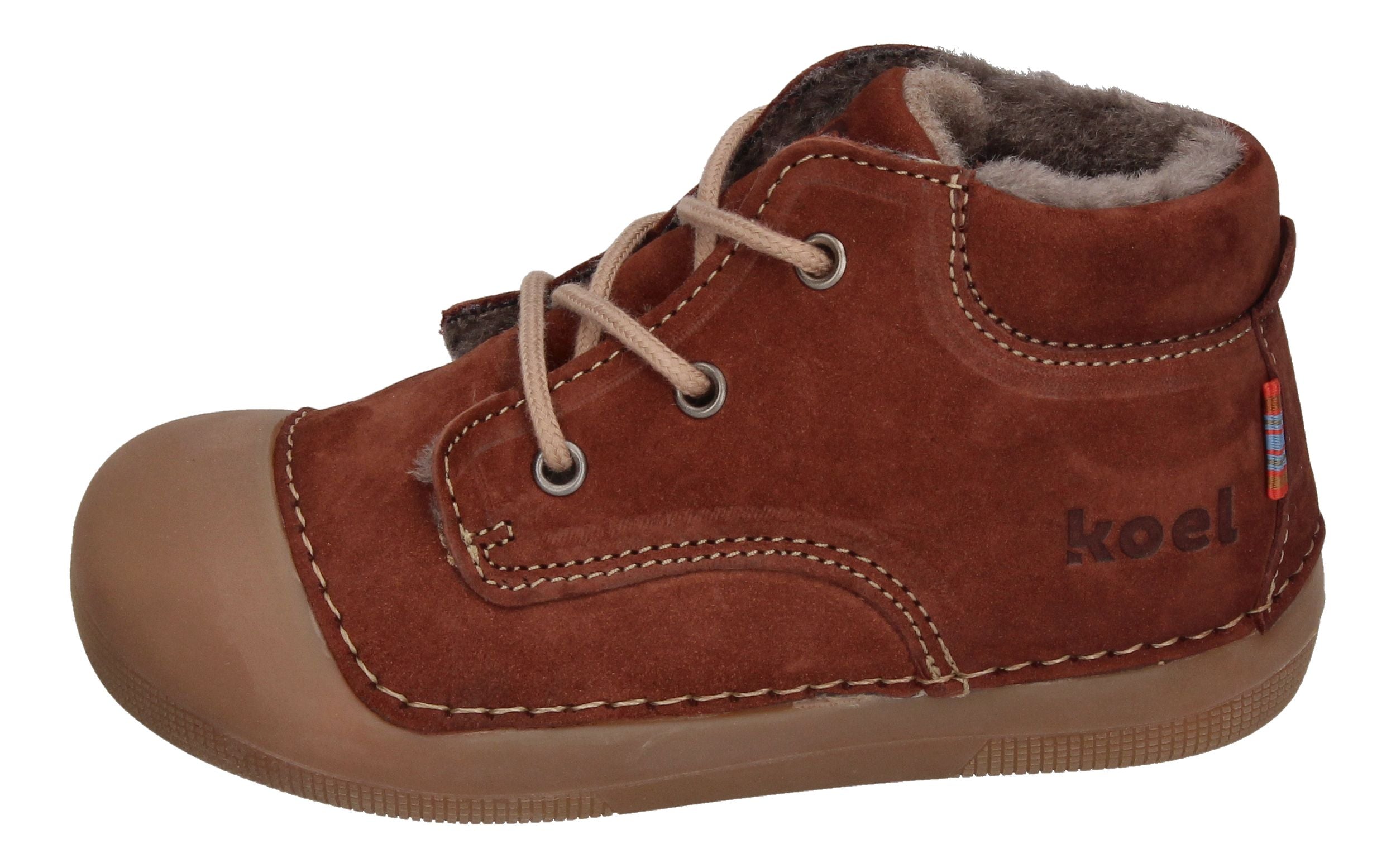 KOEL Barefoot Lauflernschuhe - AVA BIO NUBUK LAMBSWOOL chocolate-1