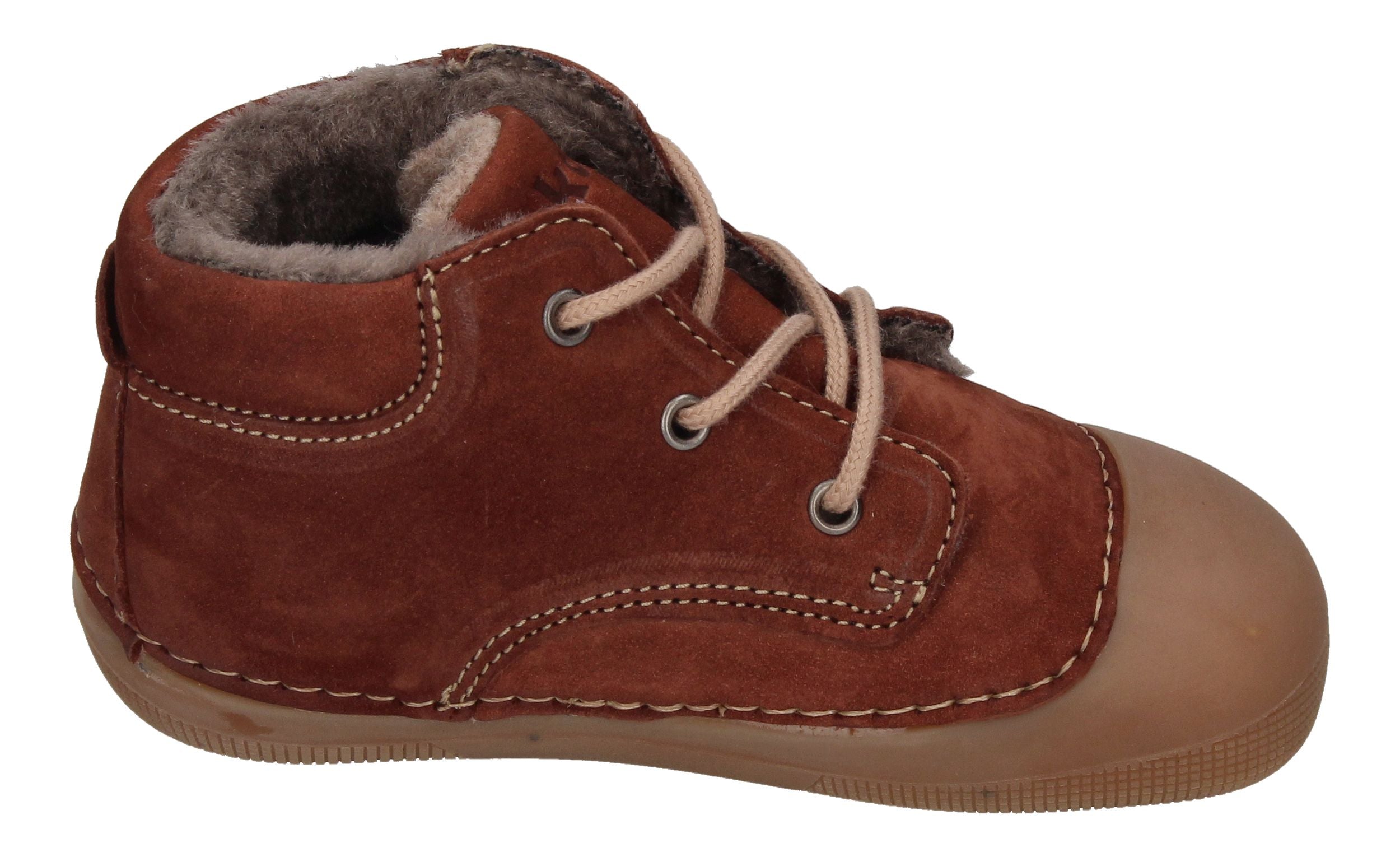 KOEL Barefoot Lauflernschuhe - AVA BIO NUBUK LAMBSWOOL chocolate-3