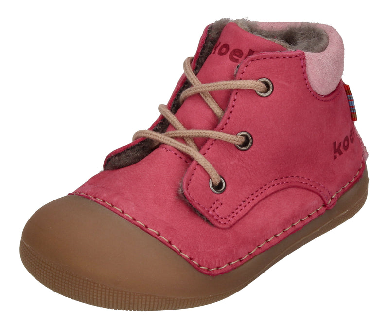 KOEL Barefoot Lauflernschuhe - AVA BIO NUBUK LAMBSWOOL fuchsia-0