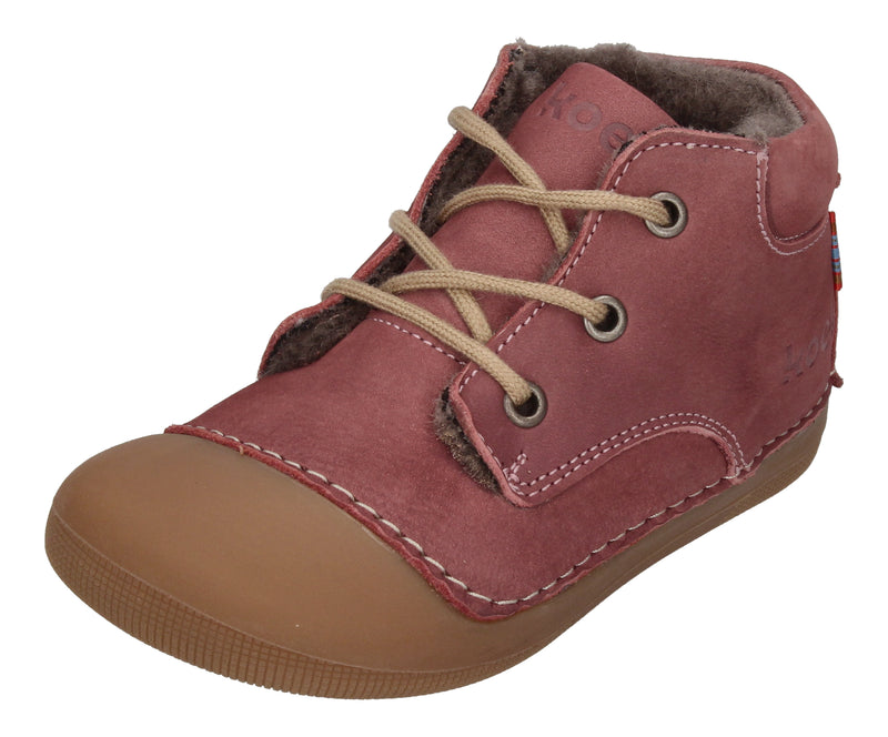 KOEL Barefoot Lauflernschuhe - AVA BIO NUBUK LAMBSWOOL blossom