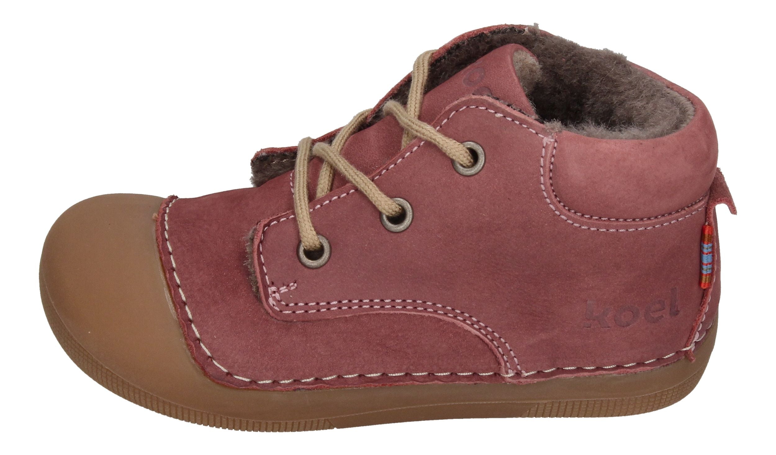 KOEL Barefoot Lauflernschuhe - AVA BIO NUBUK LAMBSWOOL blossom