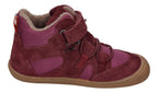 KOEL gefütterte Barefoot Kinderschuhe BEAU WOOL - bordo