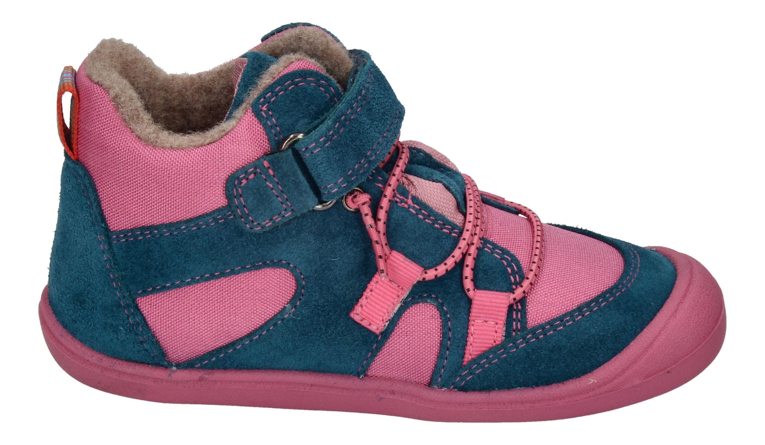 KOEL gefütterte Barefoot Kinderschuhe BEAU WOOL - fuchsia