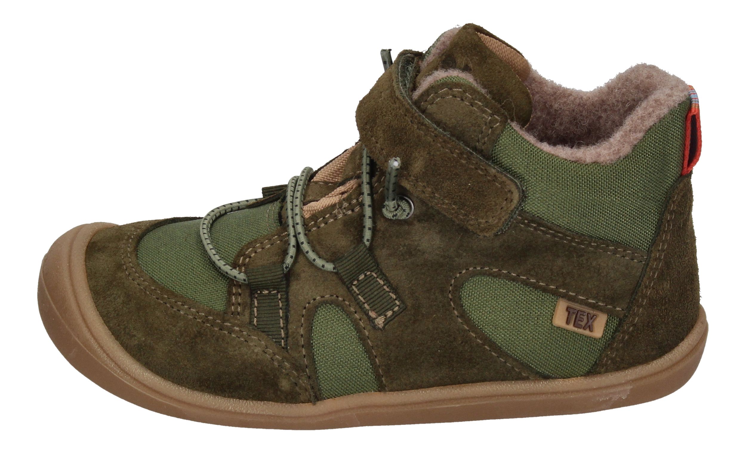 KOEL gefütterte Barefoot Kinderschuhe BEAU WOOL - khaki