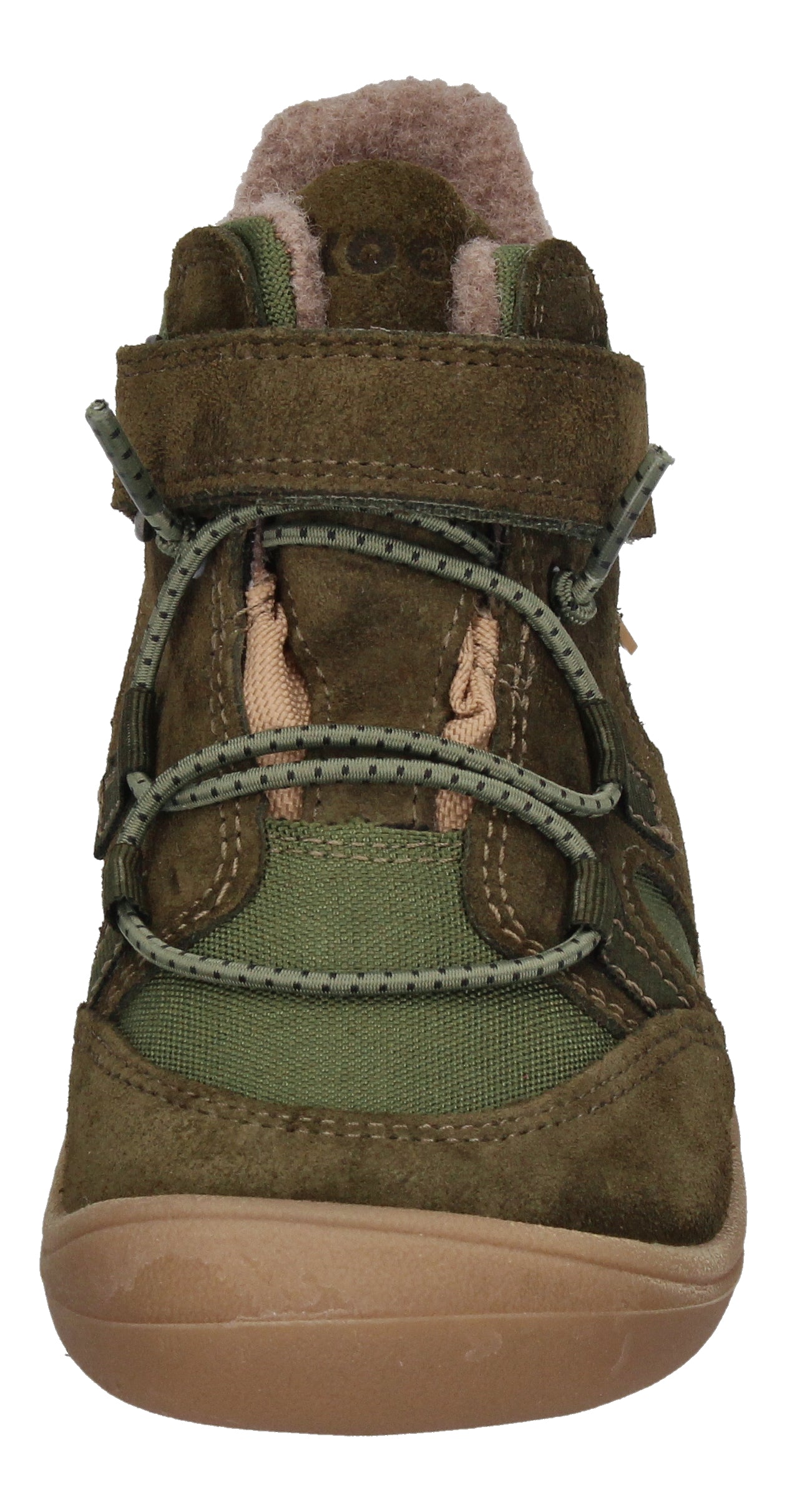 KOEL gefütterte Barefoot Kinderschuhe BEAU WOOL - khaki