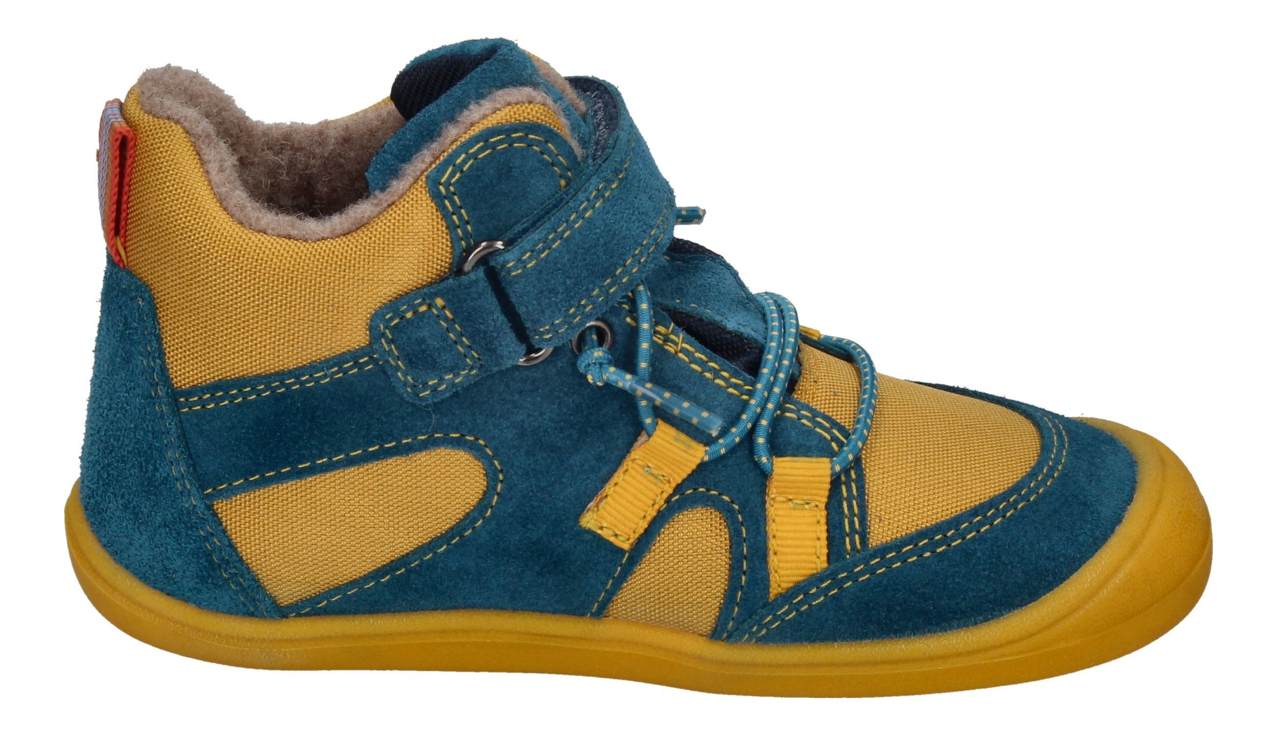 KOEL gefütterte Barefoot Kinderschuhe BEAU WOOL - yellow