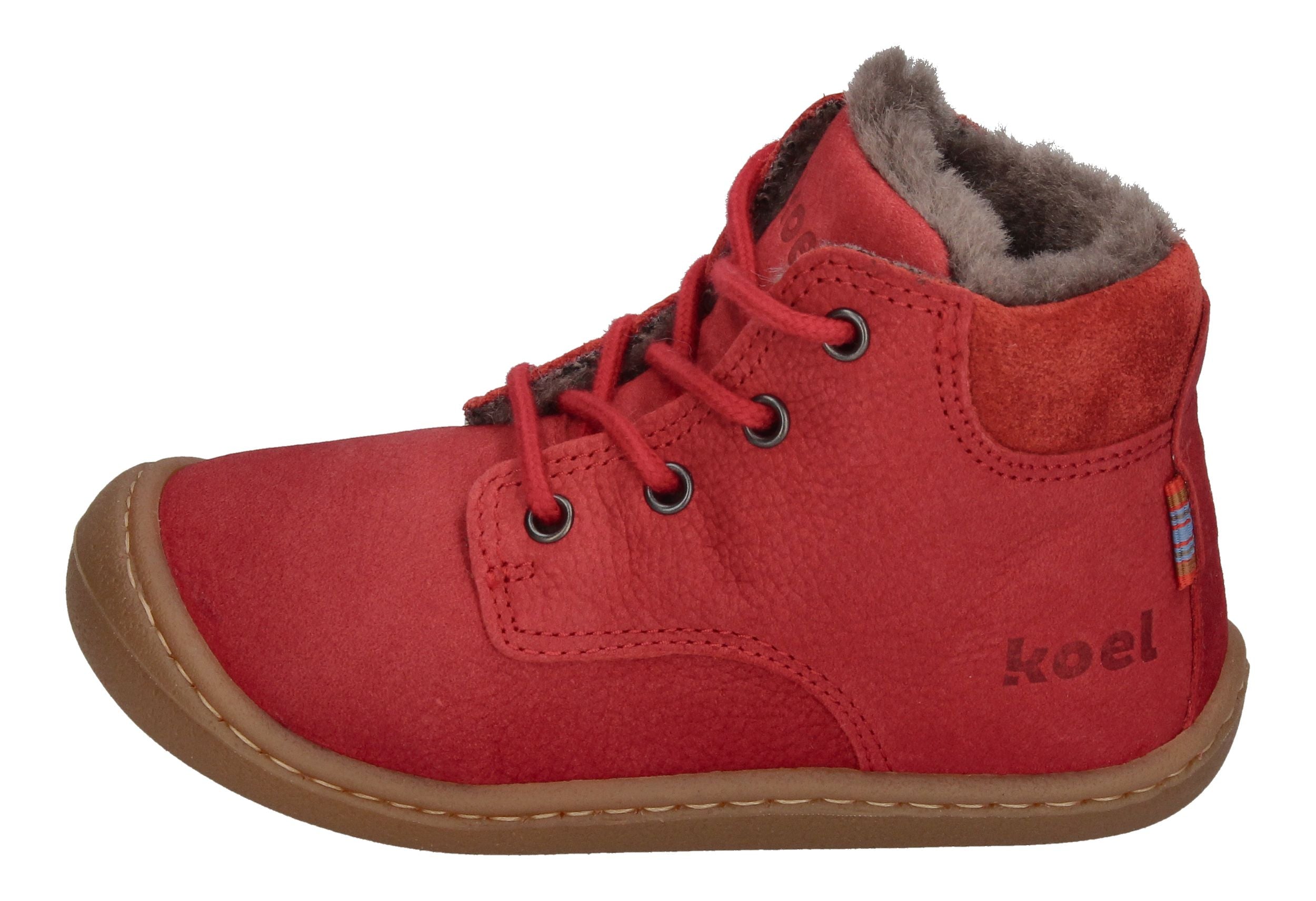 KOEL Barefoot Lauflernschuhe - BILL 2.0 LAMBSWOOL red