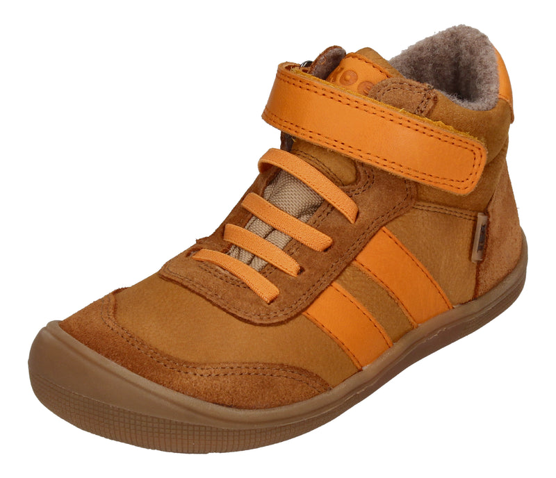 KOEL gefütterte Barefoot Kinderschuhe DANIEL TEX - cognac