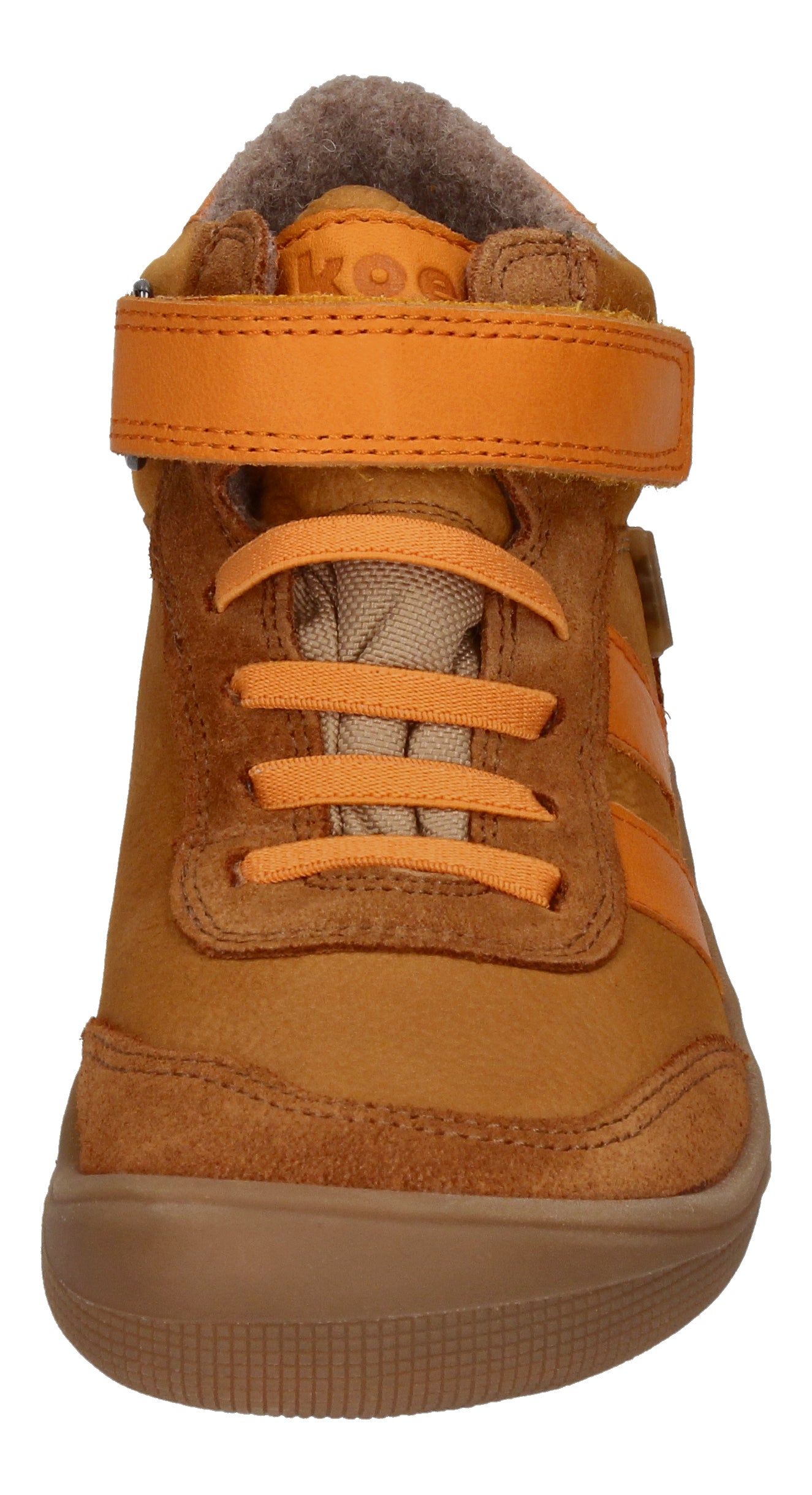 KOEL gefütterte Barefoot Kinderschuhe DANIEL TEX - cognac
