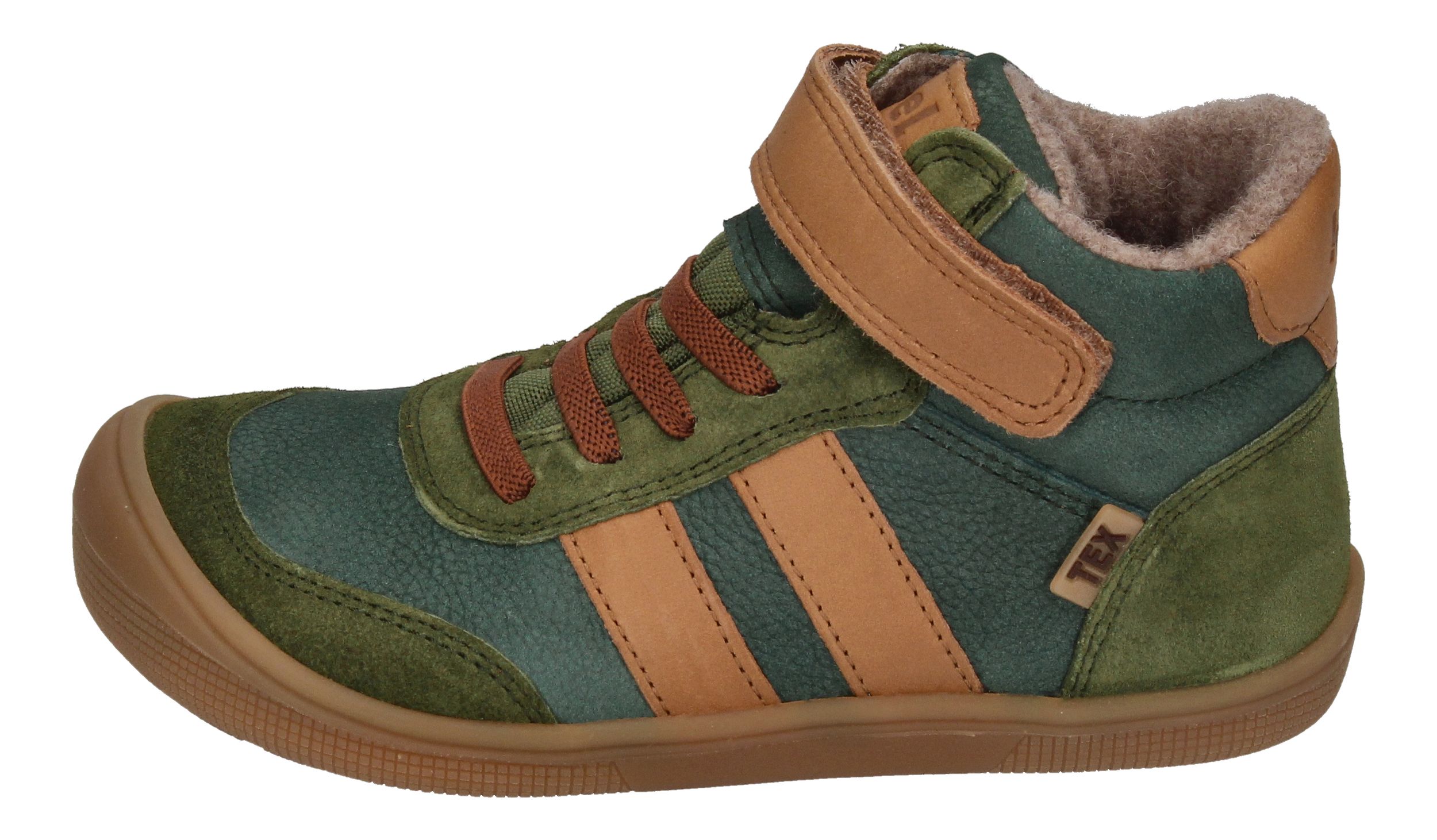 KOEL gefütterte Barefoot Kinderschuhe DANIEL TEX - green